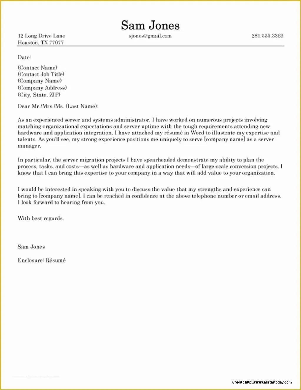 41534 cover letter formatting