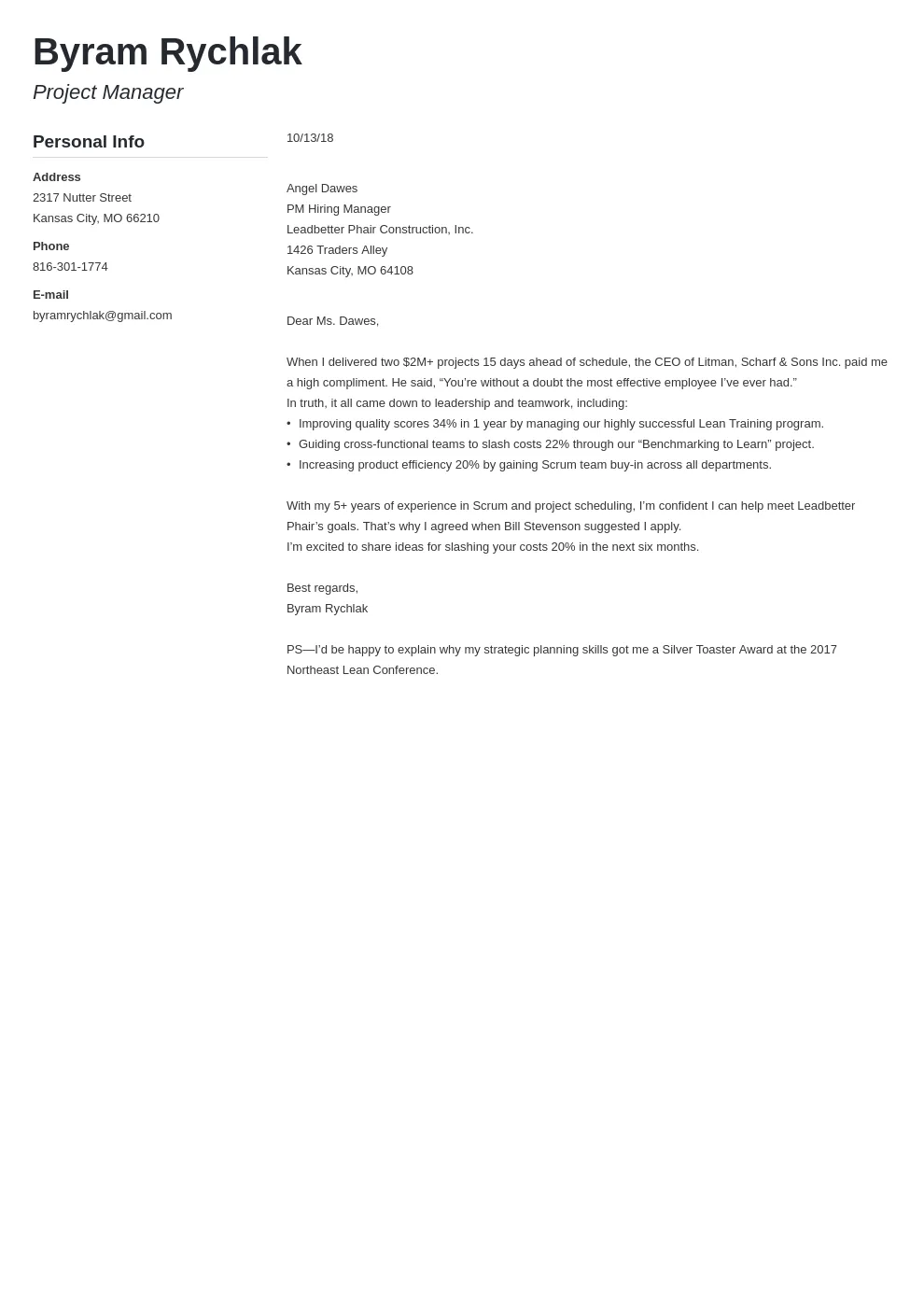 41536 cover letter example