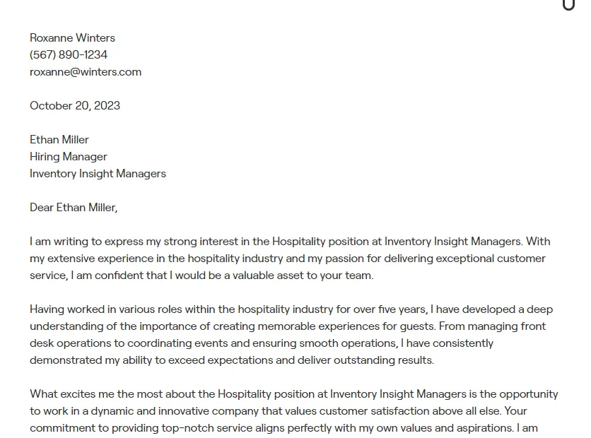 41537 cover letter formatting