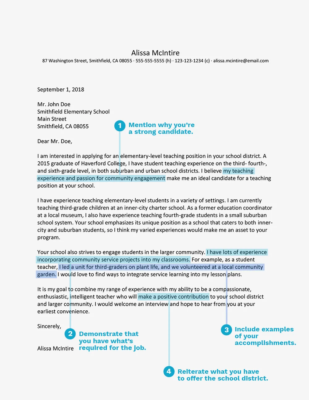 41542 cover letter teaching formatting