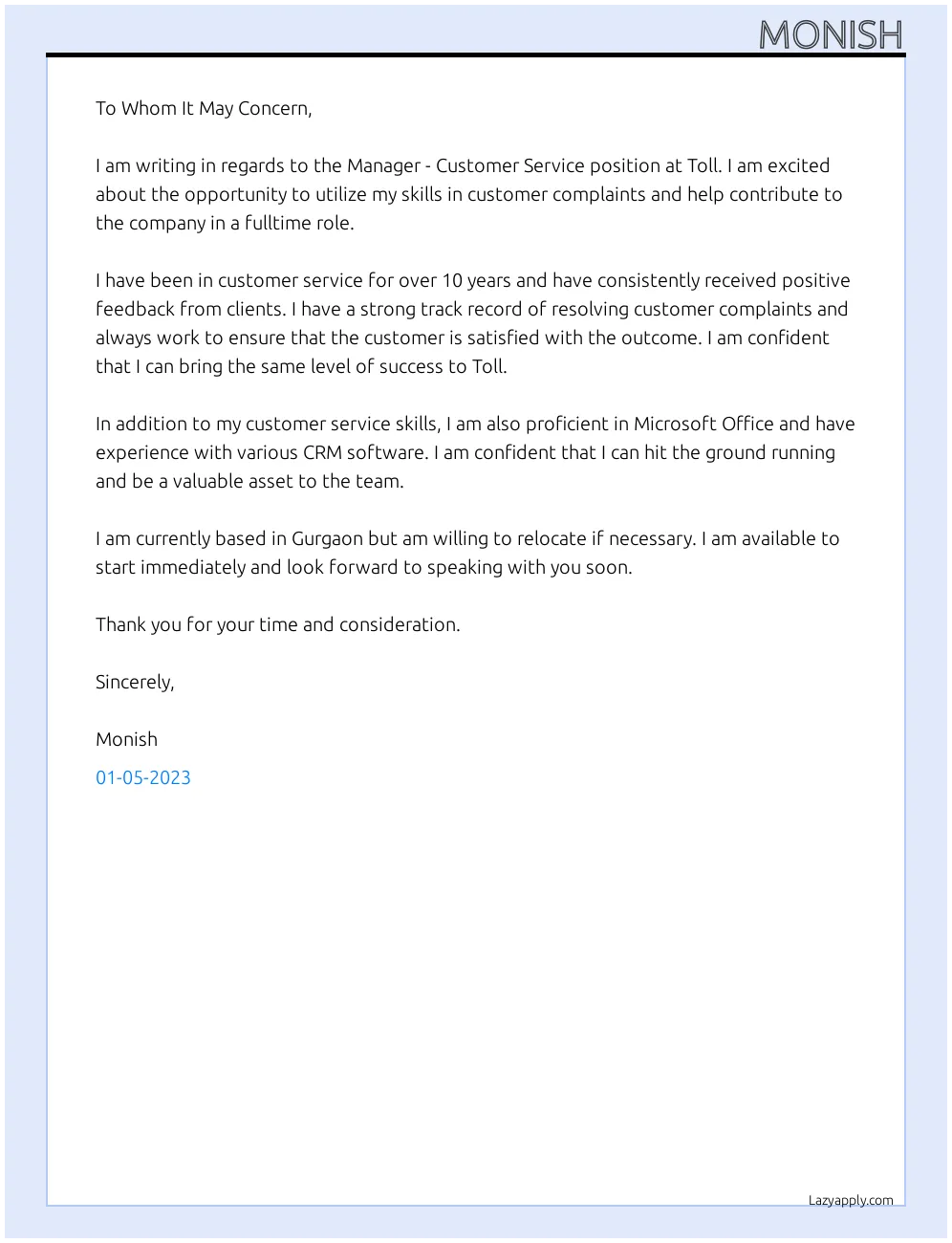 41546 cover letter formatting example