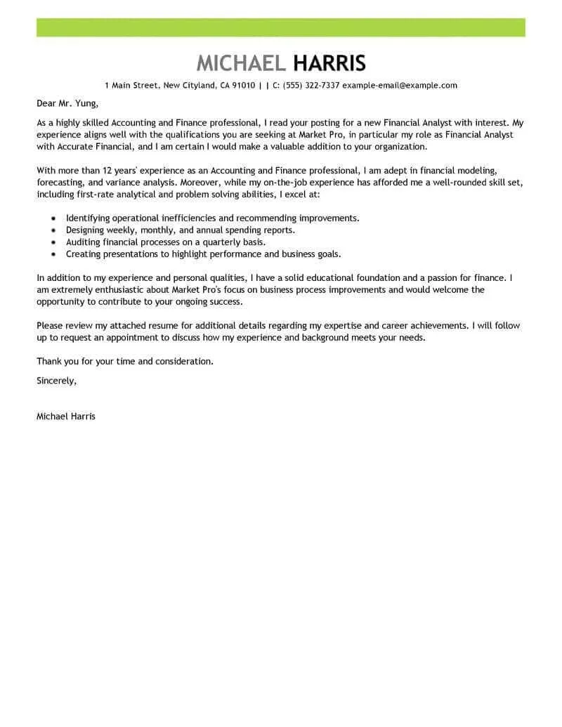 41557 cover letter formatting