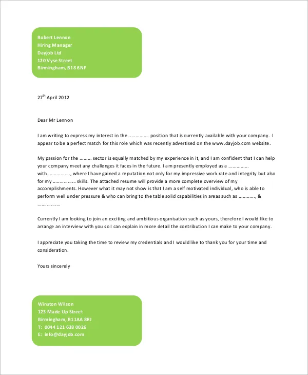 41585 cover letter tailoring