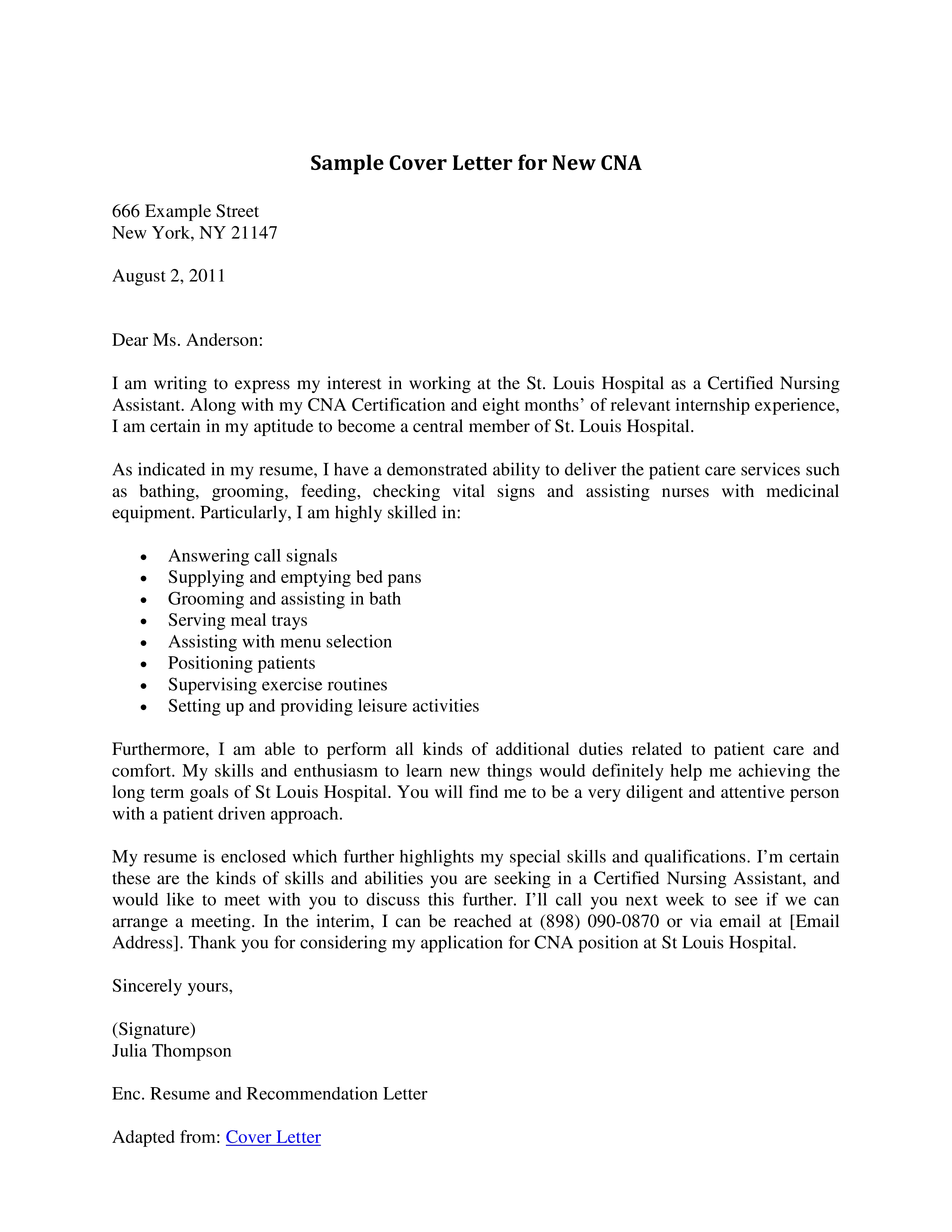 41602 nurse assistant communication