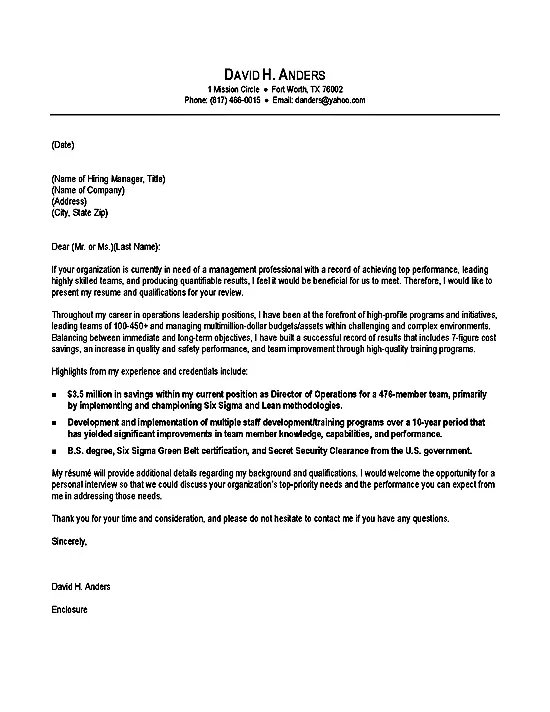 41605 government job cover letter format
