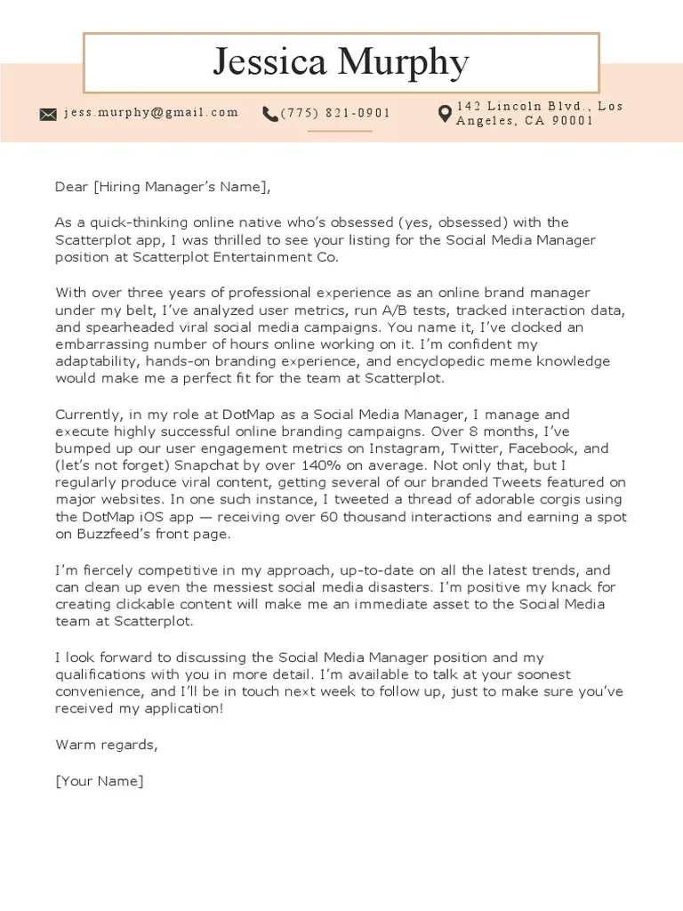 41629 creative cover letter humorous