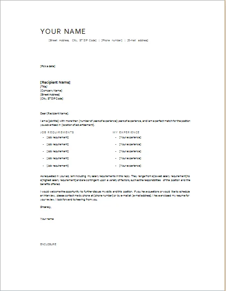 41631 tailoring cover letter