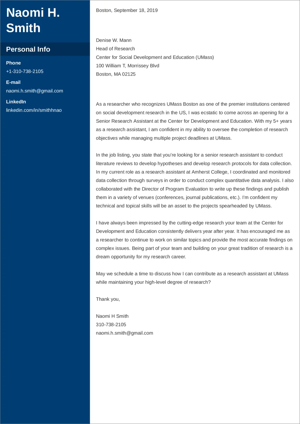 41633 research assistant cover letter formatting