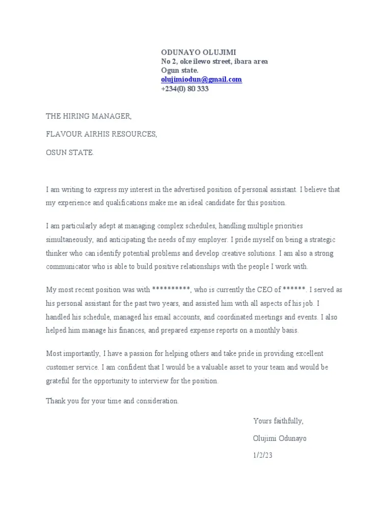 41638 cover letter importance
