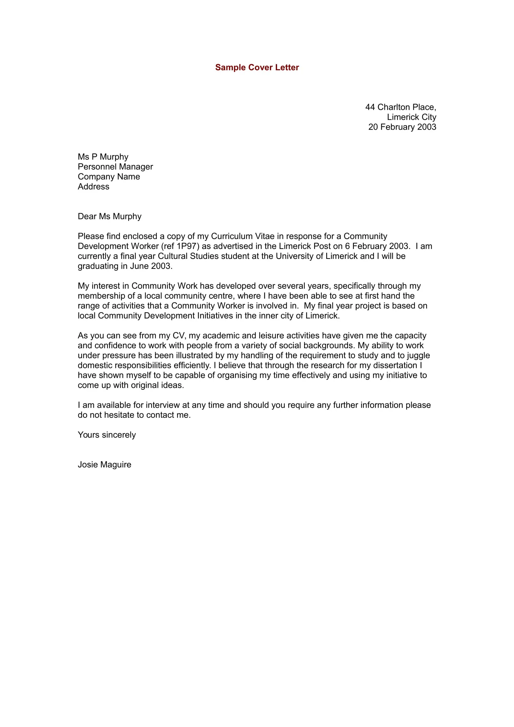 41643 cover letter elements