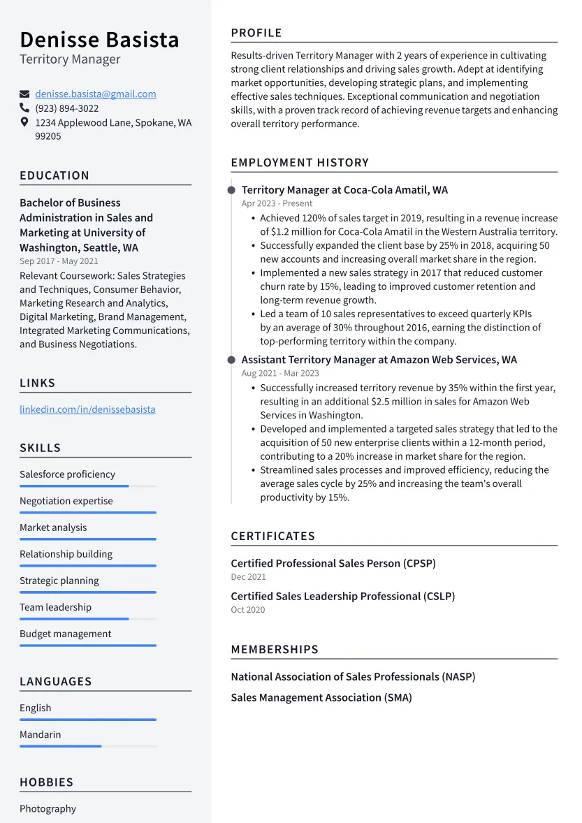 41654 territory manager role