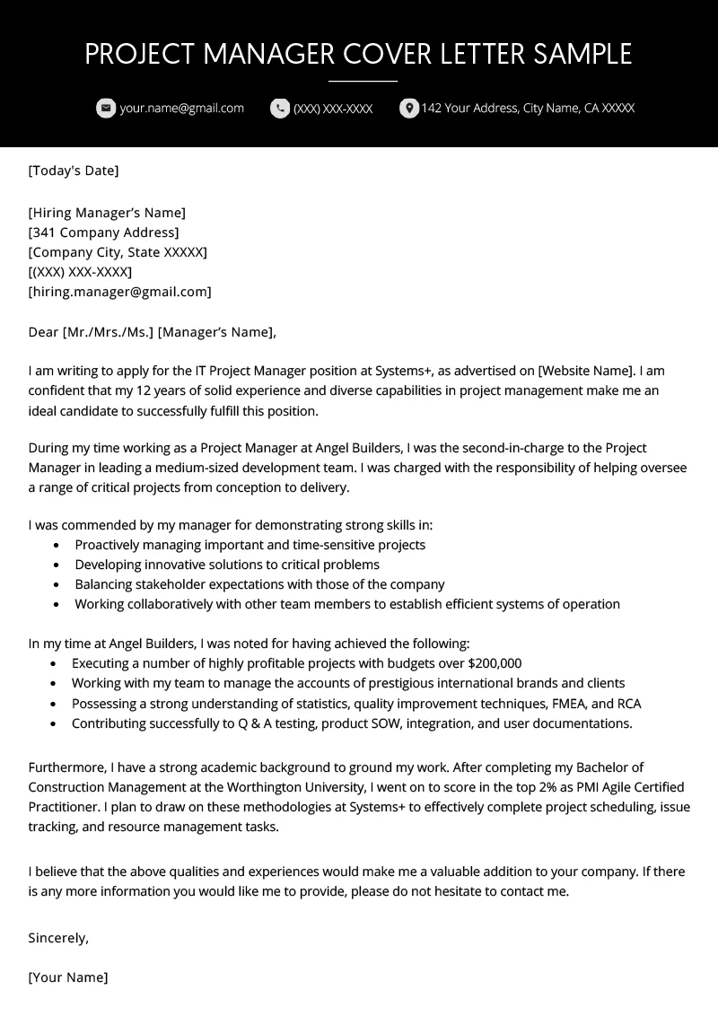 41664 formatting cover letter