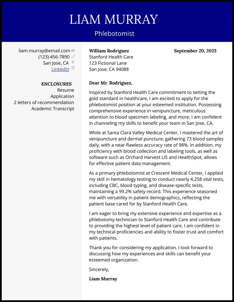 41665 phlebotomist experience