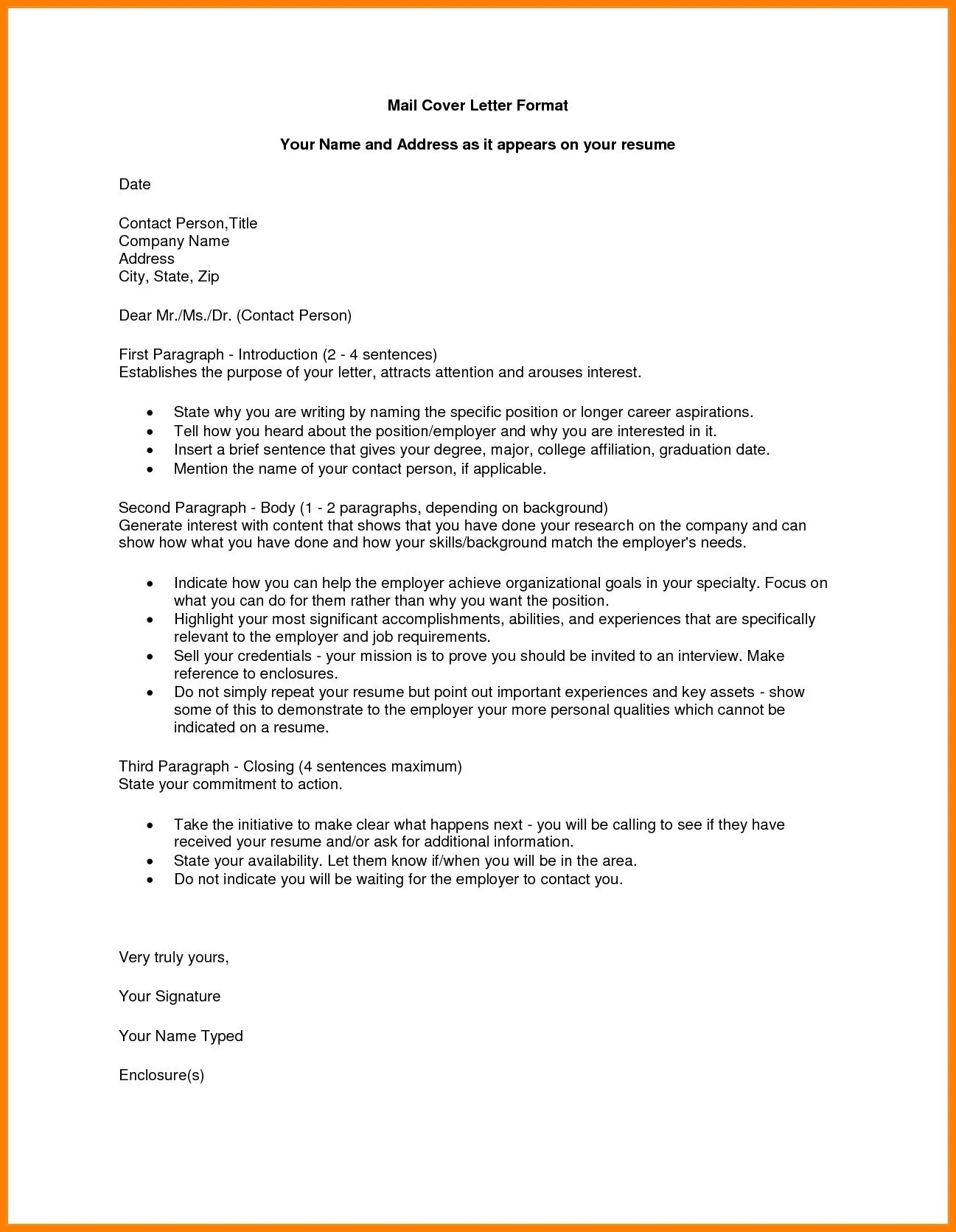 41671 professionalism in cover letter