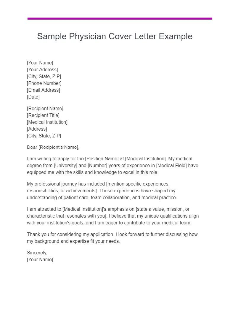 41675 physician cover letter example