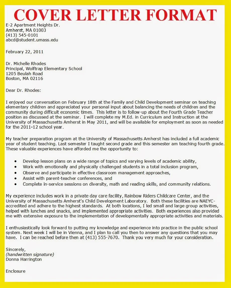 41676 cover letter format