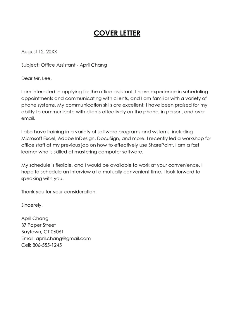 41680 cover letter formatting