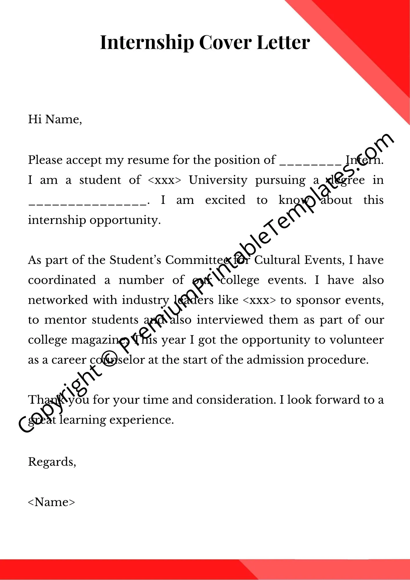 41684 cover letter internship skills
