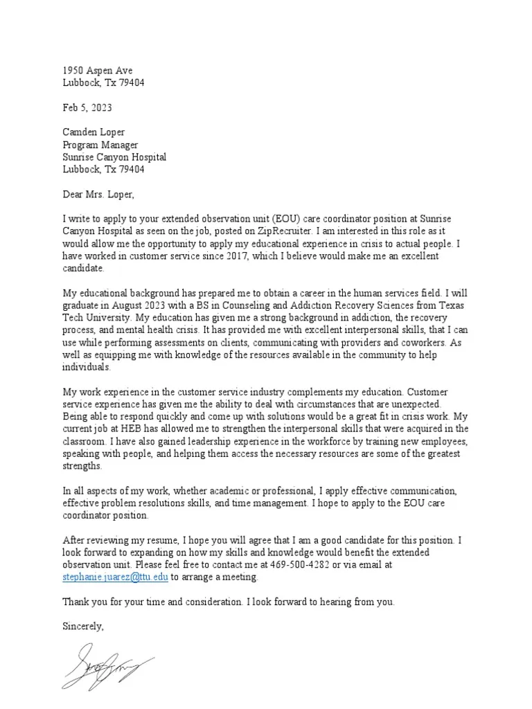 41695 cover letter writing