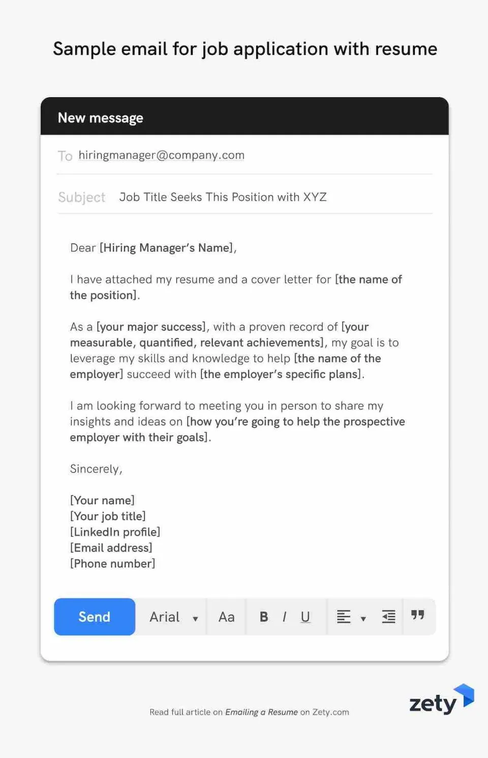 41697 resume cover letter email attaching documents