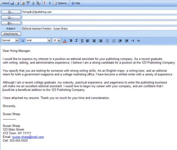 41697 resume cover letter email closing