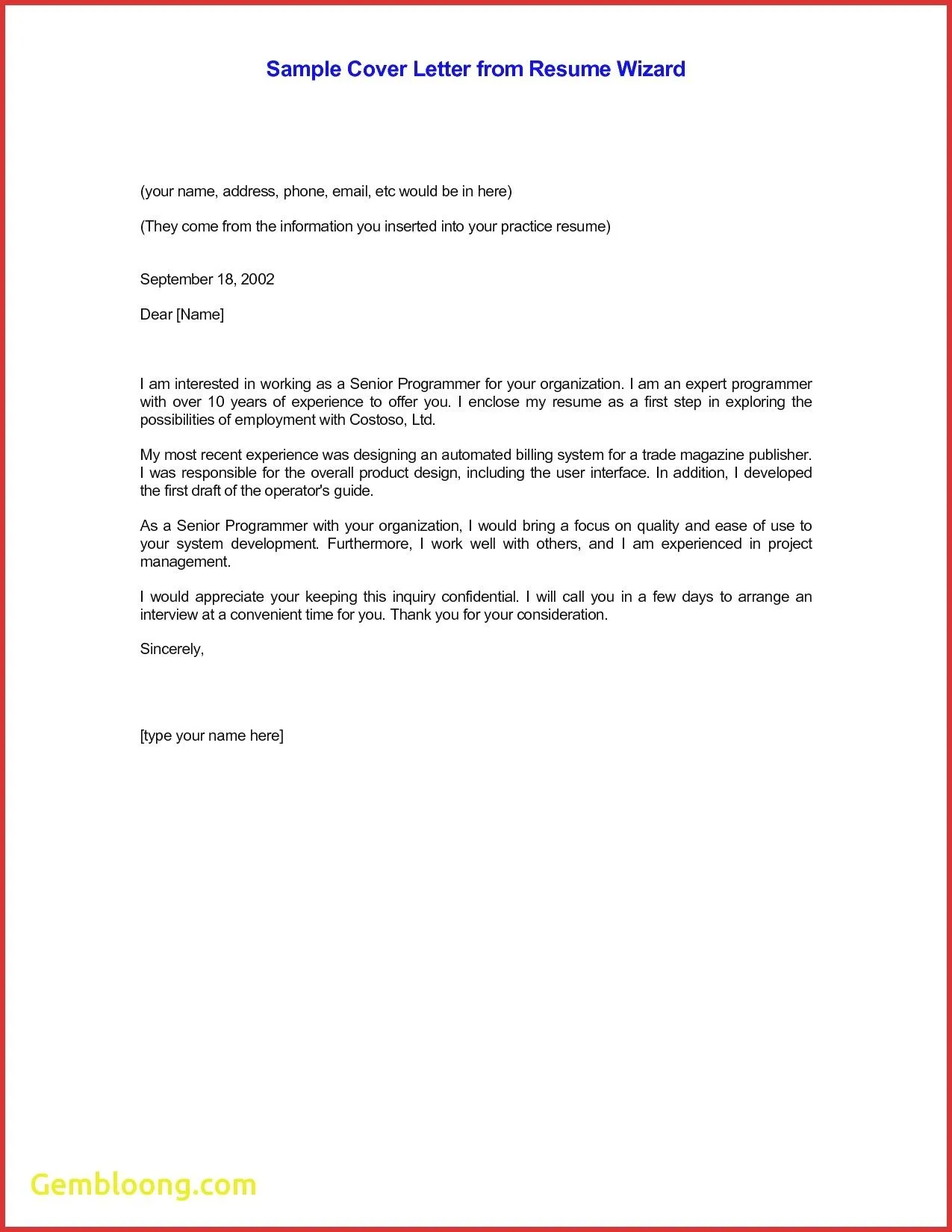 41697 resume cover letter email templates